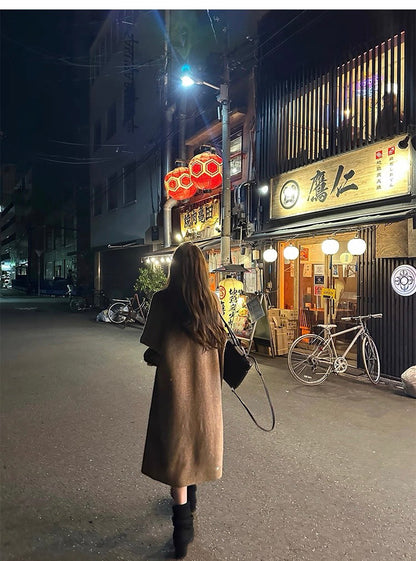25Nov. 半熟秋日 松茶可可一粒釦韓系針織大衣