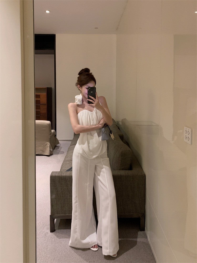 Mar. 玫瑰物語 手作立體花壓褶設計背心上衣 半身裙休閒褲 3版設計