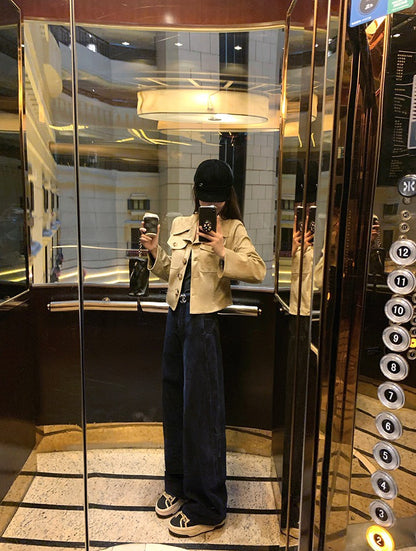 25Nov. 復古vtg水洗色解構版型棉料休閒褲 vtg暗藍