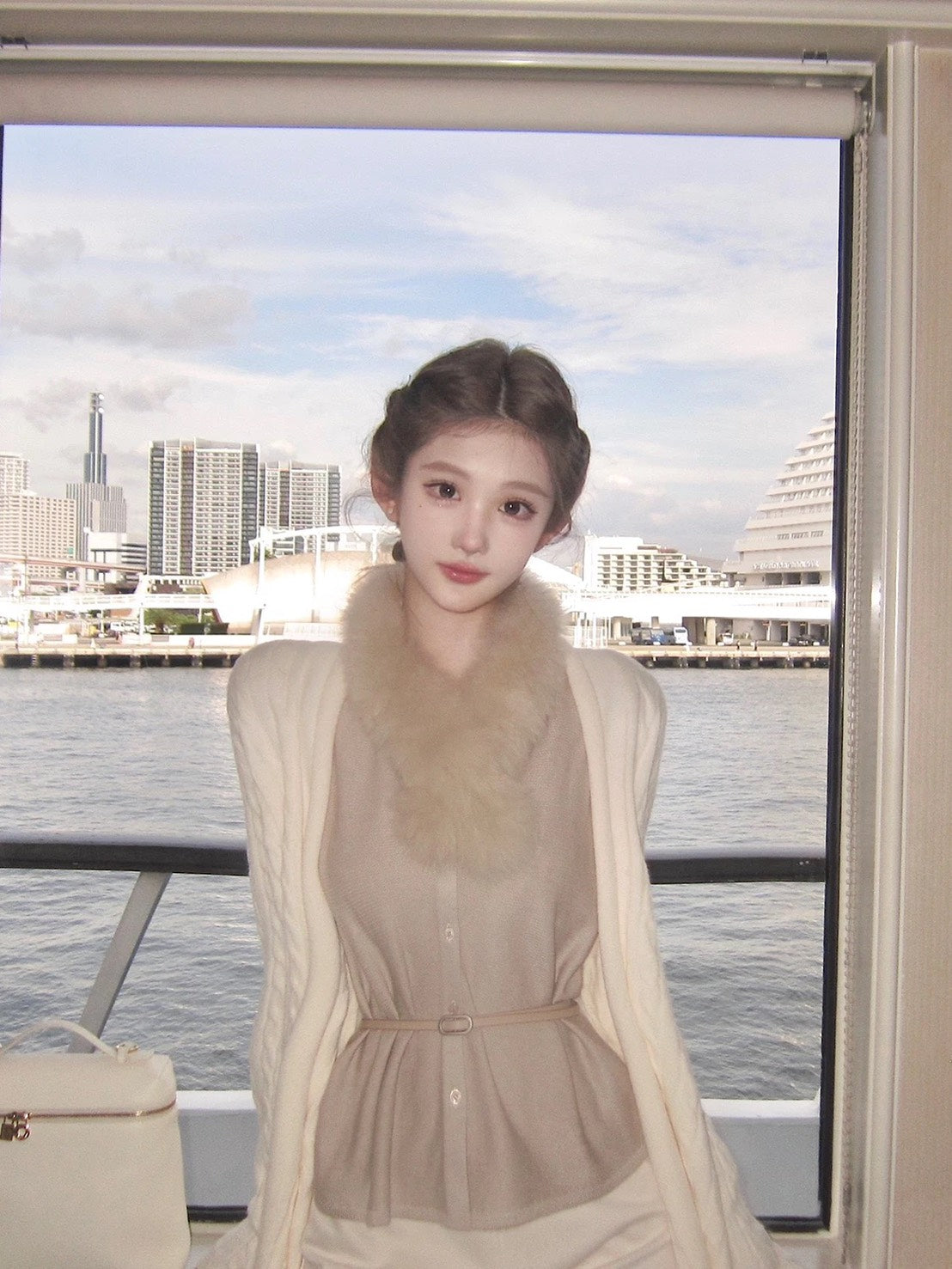 25Nov. 針織Sofe哲學百搭麻花針織開衫 杏