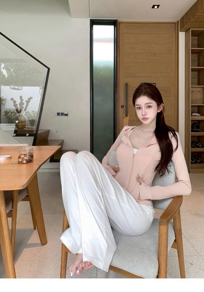 25Aug. 美式居家休閒涼感面膜褲 白