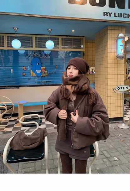 25Dec. 冬日往事百搭厚毛呢復古半身裙 咖