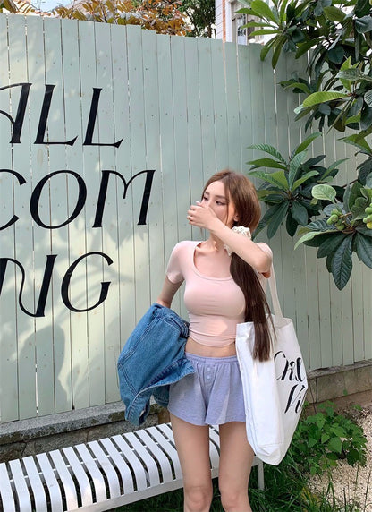 Jun. (加購商品不單售）嗲感居家休閒顯瘦上衣 粉色