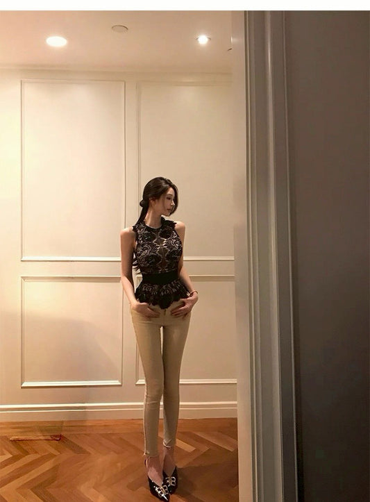 25Dec. 韓腿模版豐胯提臀卡其小腳褲 加絨款