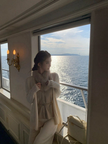 25Nov. 針織Sofe哲學百搭麻花針織開衫 杏