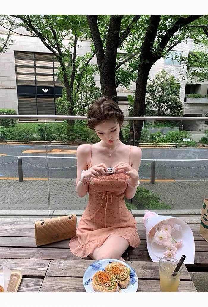 26Jul. 小慢夏曲 元氣嫩橘碎花小裙 *主推色