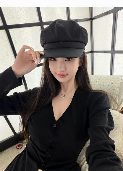 26Jul. 氣質水羊絨收腰泡泡袖針織開衫 杏/綠/黑