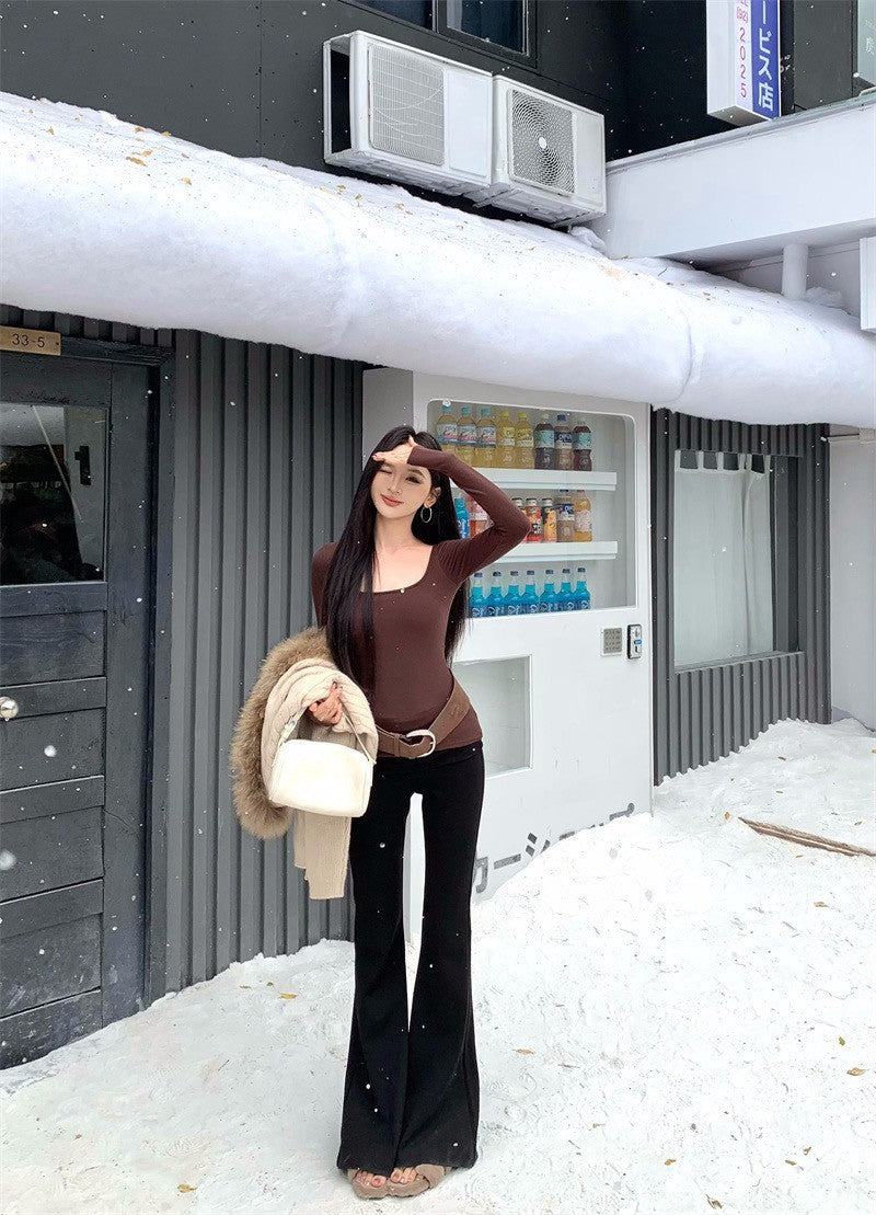 25Dec. 貴女Alpha蝙蝠袖毛毛外套 帶胸墊U領上衣 暖色調