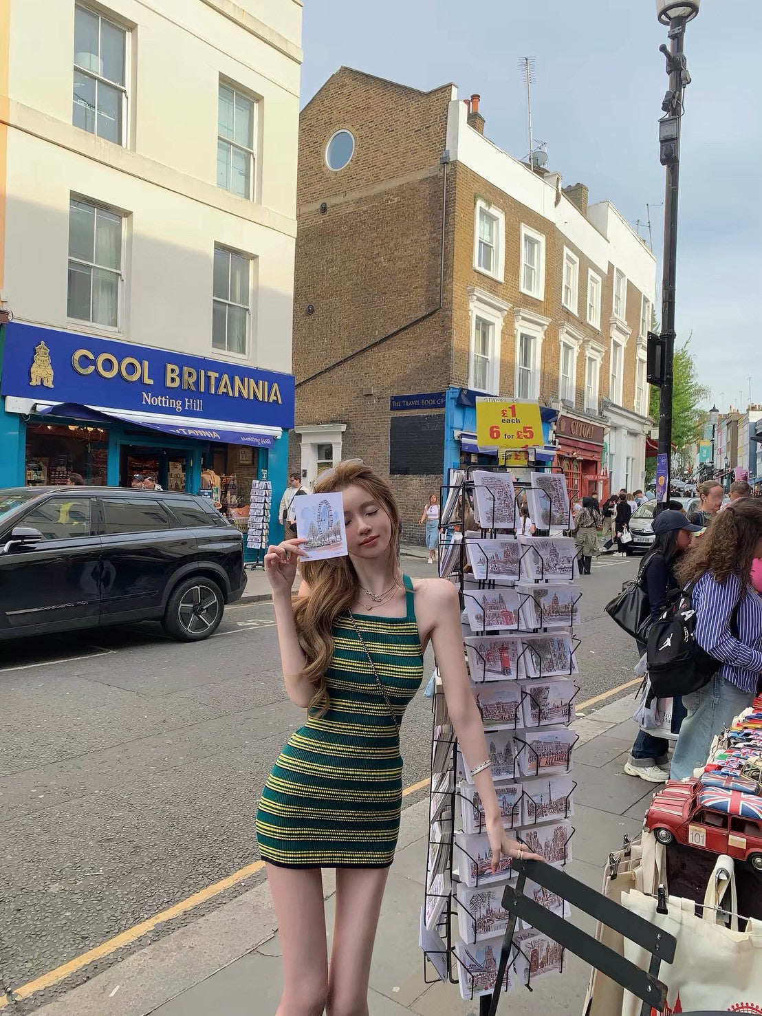 26Jun. 辣妹狙擊美式挖背綁帶包臀裙 綠條紋 2版型