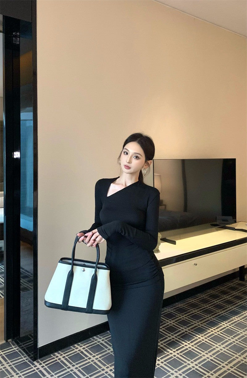 26Jan. 好身材有氧2.0不規則設計感休閒褲/半身裙套裝 黑灰/純黑