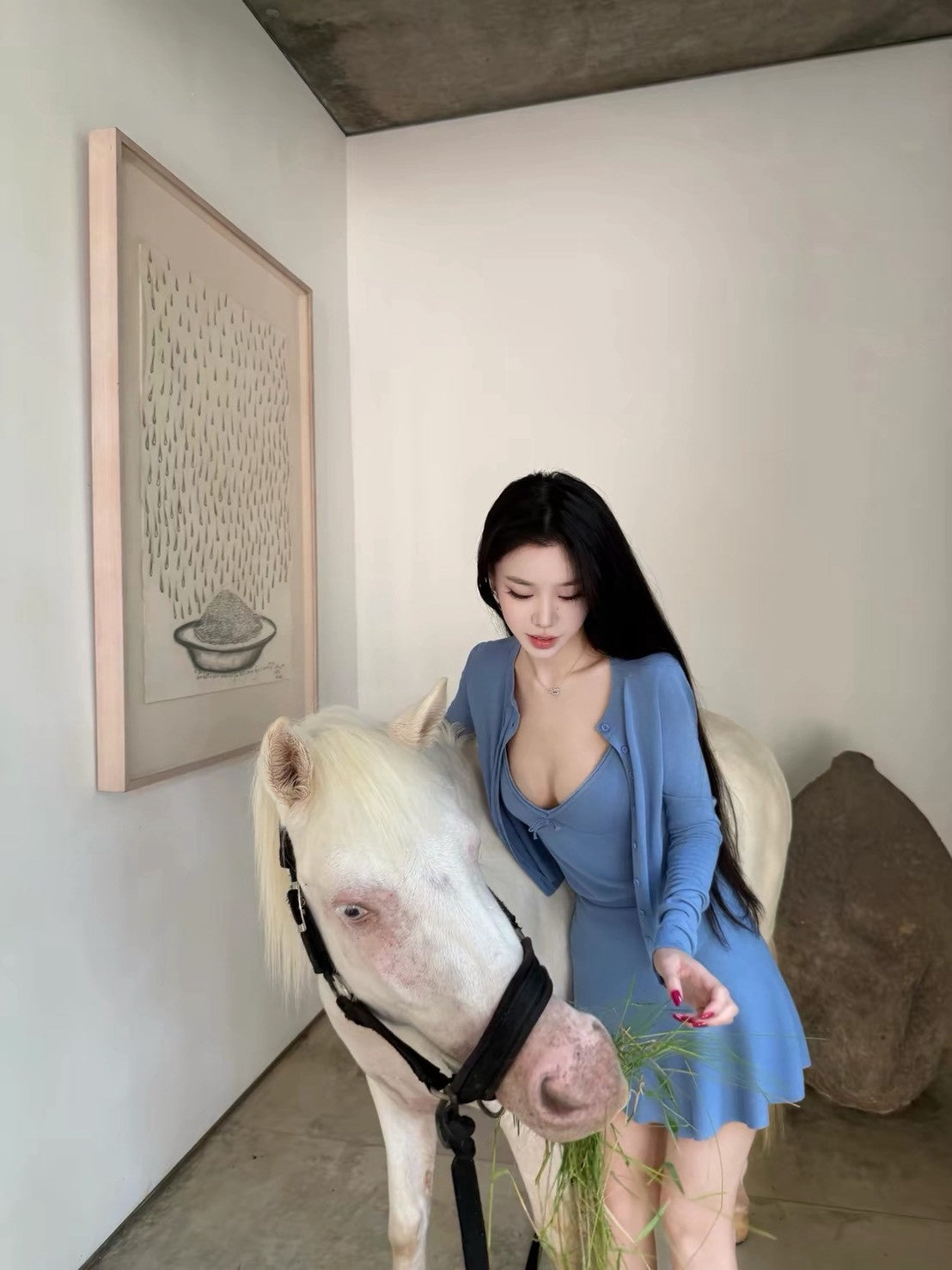 26Jun. 元氣少女樂園出片舒適感半身裙三件套 桃粉/藍