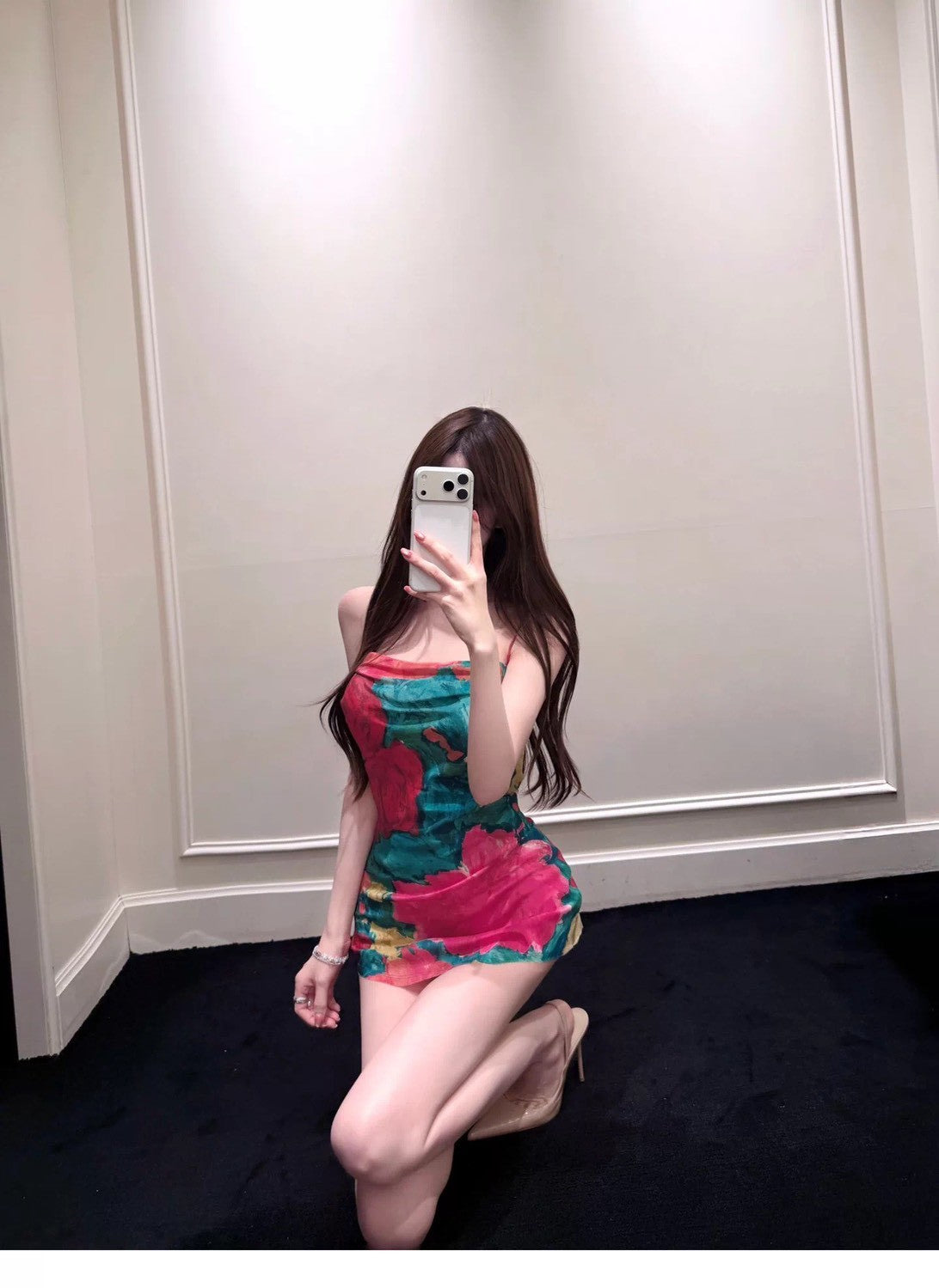 26Jul. 歐美時髦印花渡假小短裙