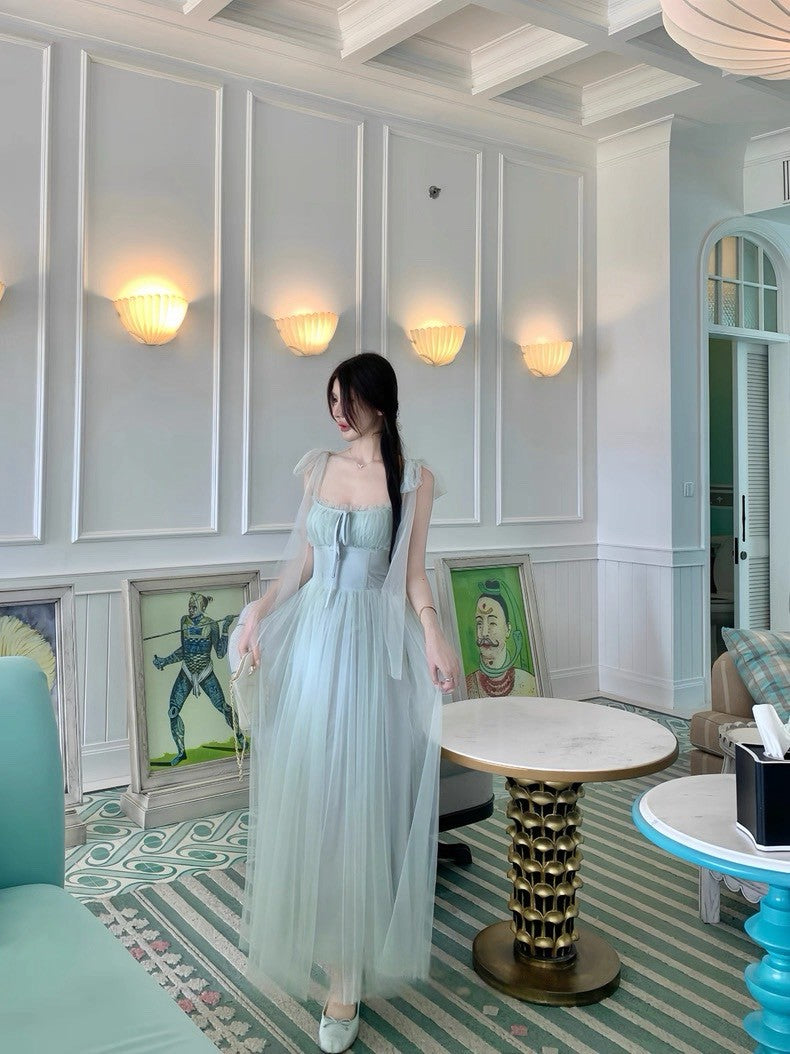 25Aug. 綠野仙蹤薄荷漫綠網紗渡假洋裝