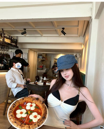 26Apr. 美街自由 性感撞色假兩件背心