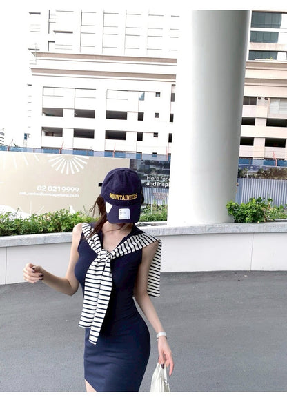 25Oct. 網球少女彈力連帽包臀裙 配披肩