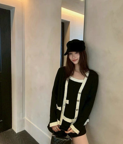 25Sep. 25a小香黑白撞色長款外套