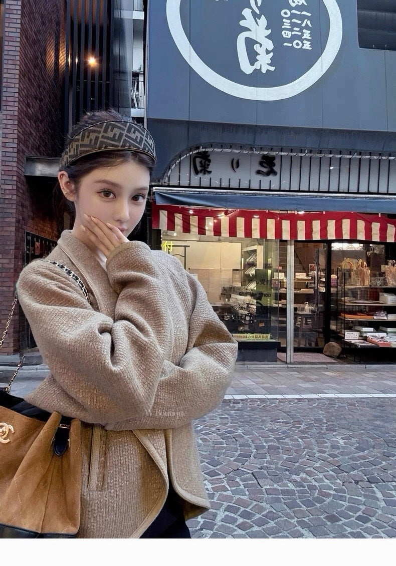 25Dec. Manchester法式羊毛翻領粗呢外套