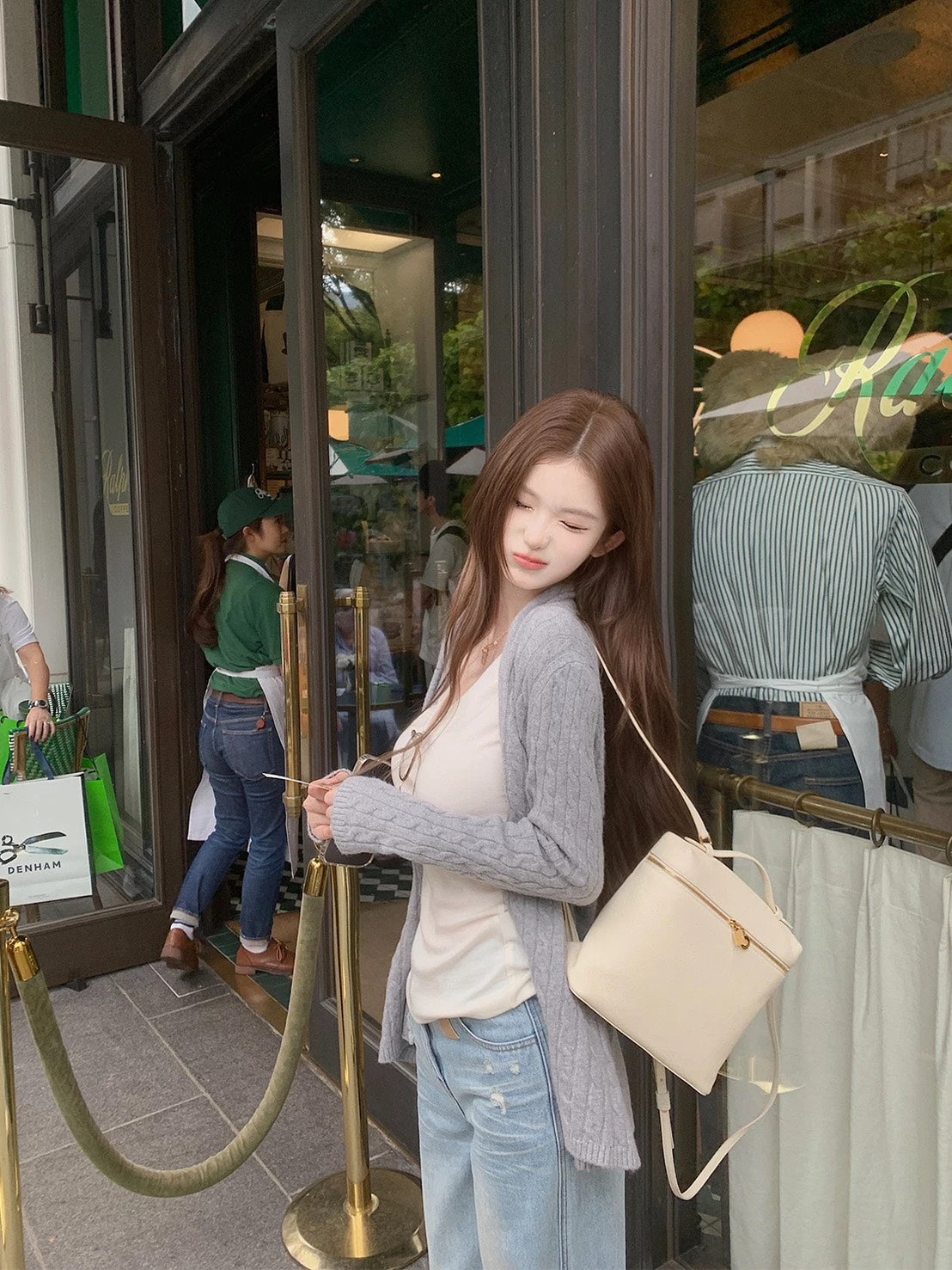 25Nov. 針織Sofe哲學百搭麻花針織開衫 灰