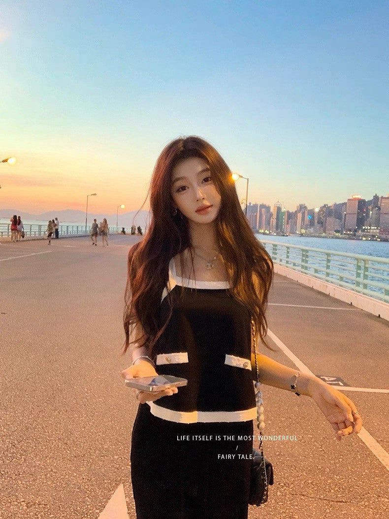 25Sep. COCO靜奢千金黑白撞色背心休閒褲