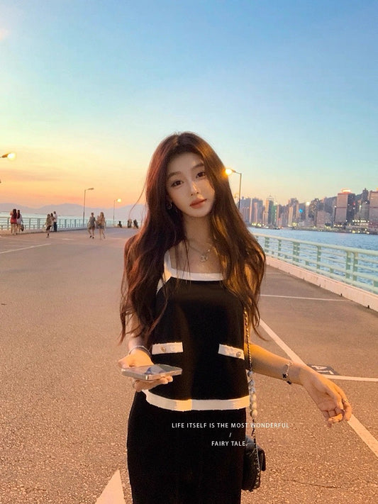 25Sep. COCO靜奢千金黑白撞色背心休閒褲