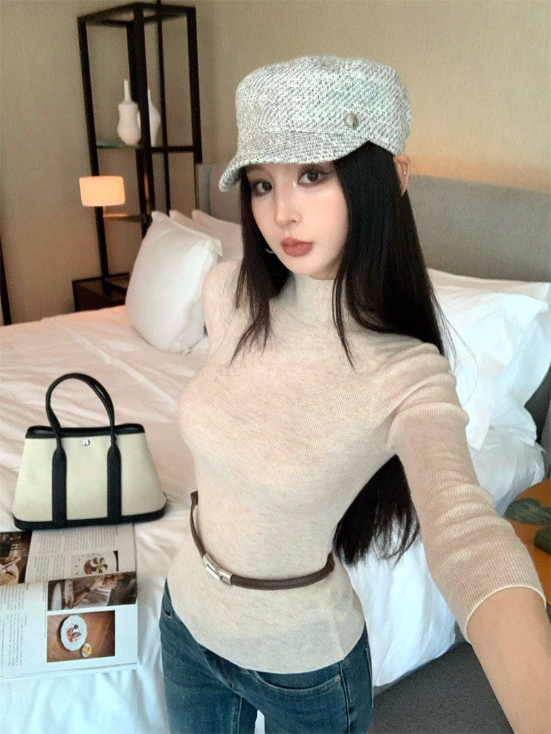 25Nov. 基礎款入冬打底針織上衣2版型 咖/杏