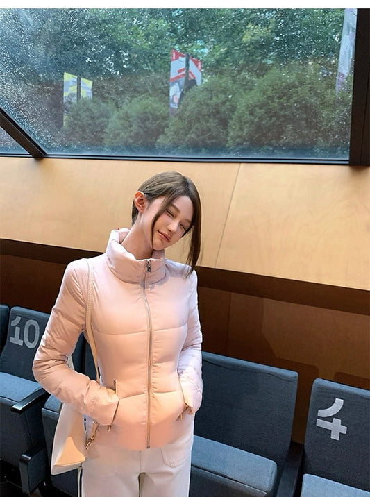 25Nov. 諾丁雪國 收腰90白鴨絨棉外套 粉（薄款/厚款）