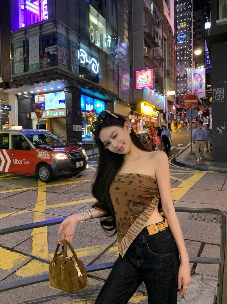 25Aug. 摯愛豹紋 絲巾多穿方巾抹胸