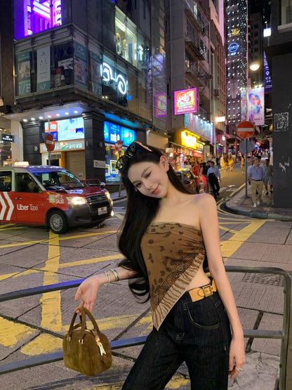 25Aug. 摯愛豹紋 絲巾多穿方巾抹胸