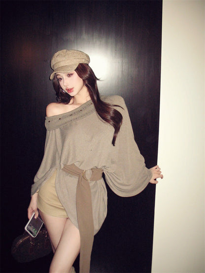 26Jan. 復古美式鬆弛vibe披風罩衣 卡其