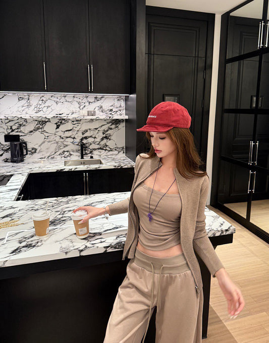 25Dec. 「空氣層」好版型立領外套 高腰休閒褲 石灰