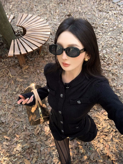 25Dec. 富貴千金2.0矜貴小香收腰連身褲 黑