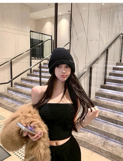 25Dec. 美式辣妹粗針百搭彈力抹胸 黑