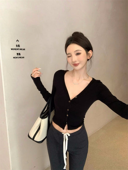 25Nov. 氣質溫柔休閒抽繩休閒褲 排扣修身上衣2色