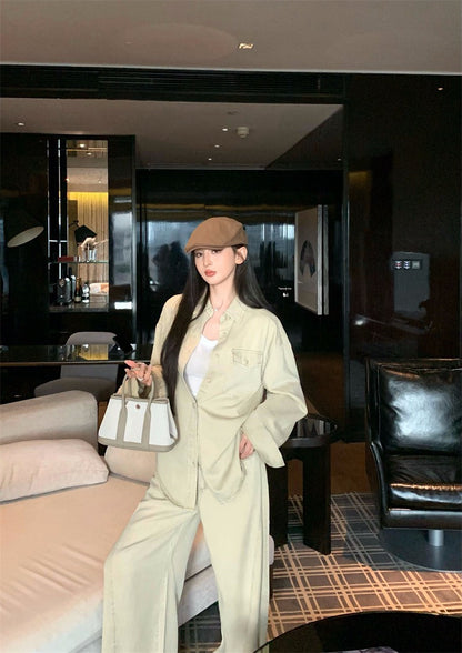 25Nov. Classic腔調卡牛 時髦老錢襯衫休閒褲套裝