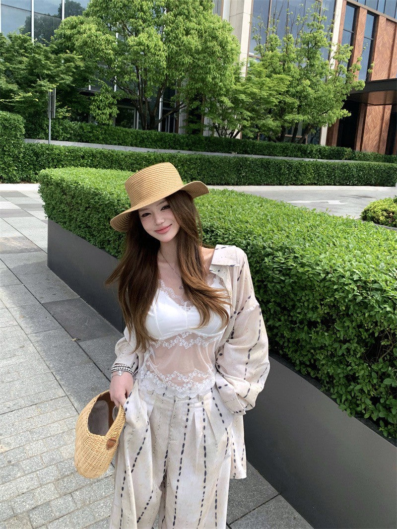 Jun. 渡假老錢 花綠點紋暈染印花2版型設計（襯衫/休閒褲）