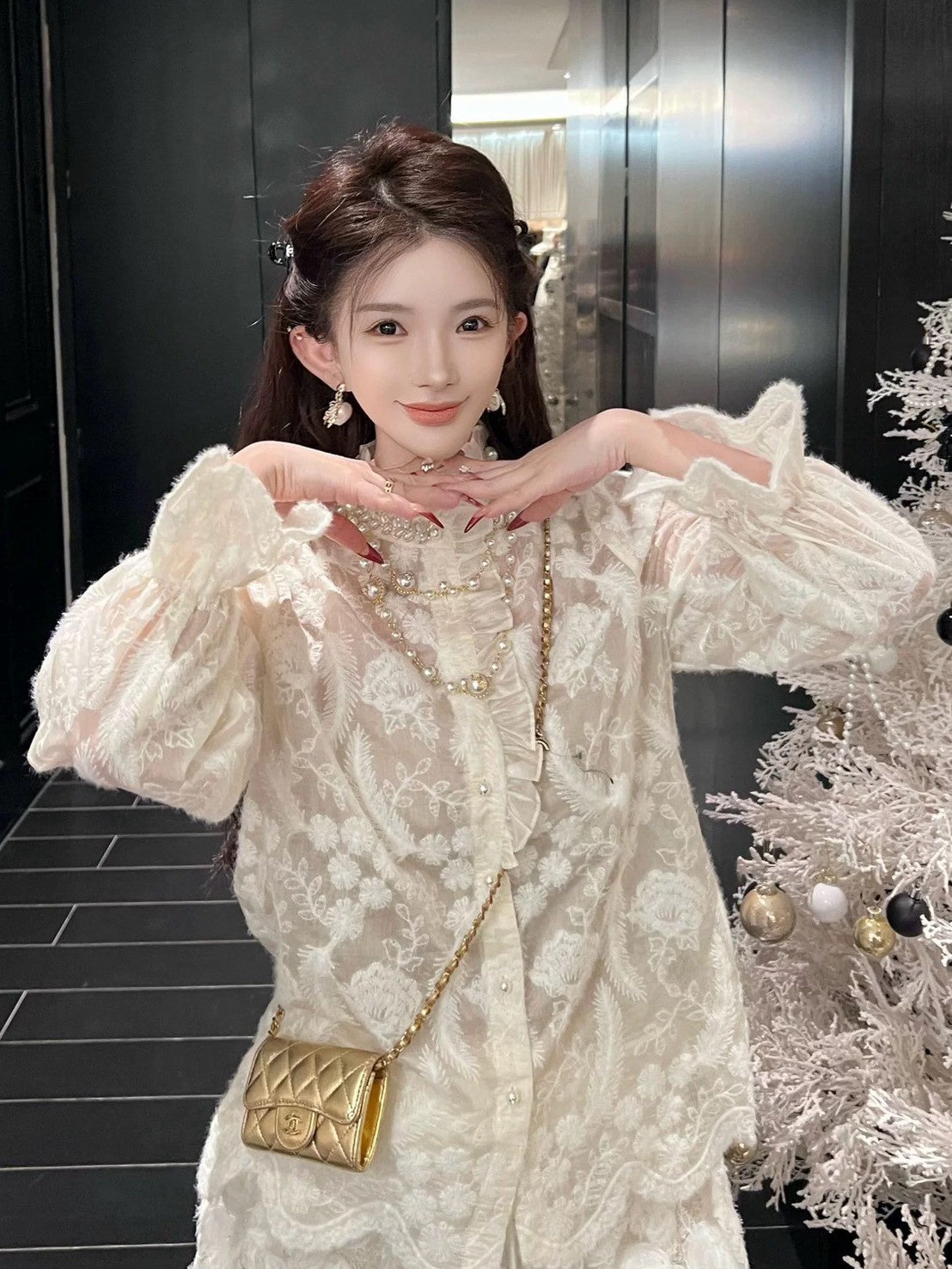 26Feb. 話梅小酌 新中式雪紡花襯衫
