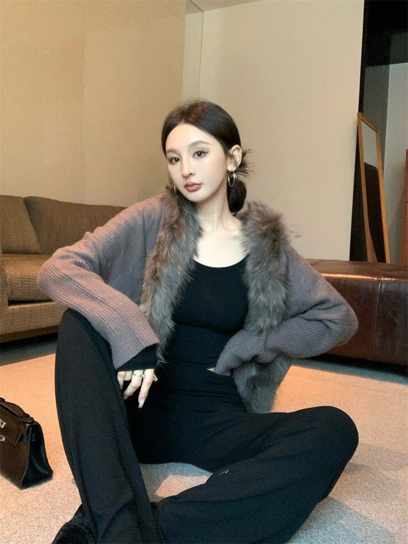 25Dec. 慕斯奶皮糯感毛毛外套 懶人休閒褲套裝 深色系