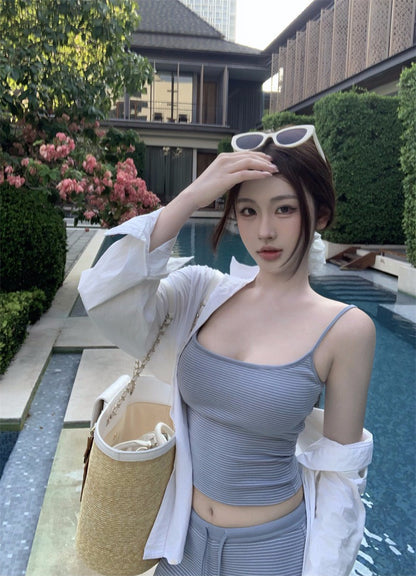 26Jun. 機場私服 條紋款背心休閒褲套裝