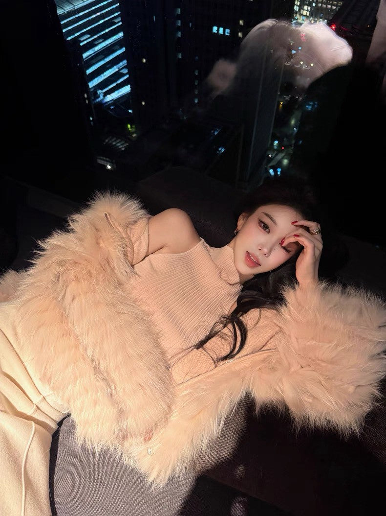 26Jan. Fend*申有娜同款花瓣擺針織背心 粉