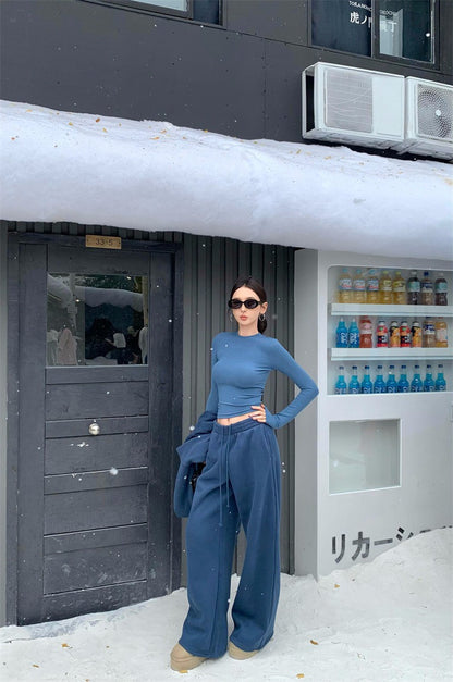 25Dec. 韓女skims長期主義慵懶純色三版 白/藍