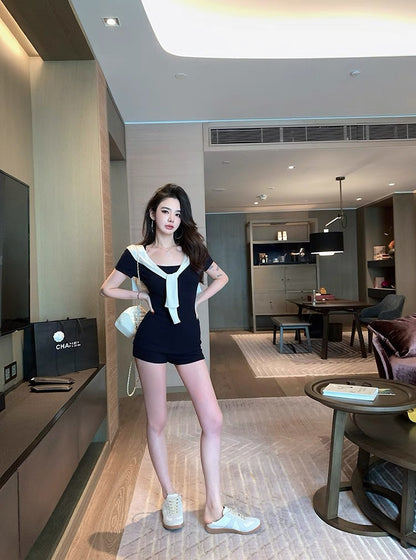 25Oct. 輕熟女簡約通勤3件組套裝 藏藍