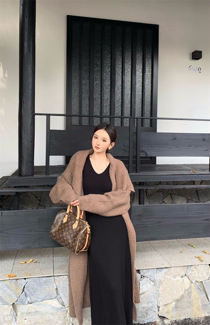 25Dec. 冬日氛圍基礎百搭針織收腰花瓣裙2色 大女主翻領外套 長版系列