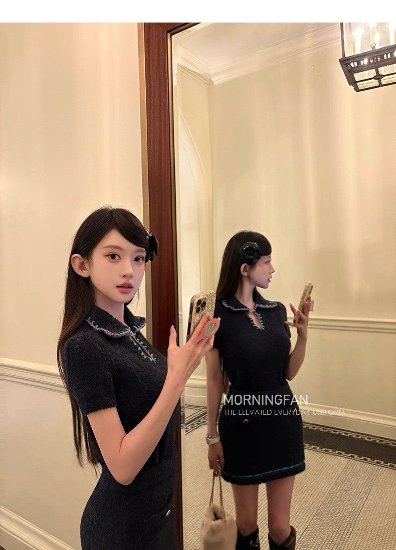 26Feb. SnowCreamy高允真同款雪芙針織短衫套裝 藍