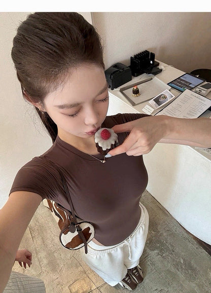 26Apr. 歐美sk1ms 妮味摺角腰連體衣 白/咖