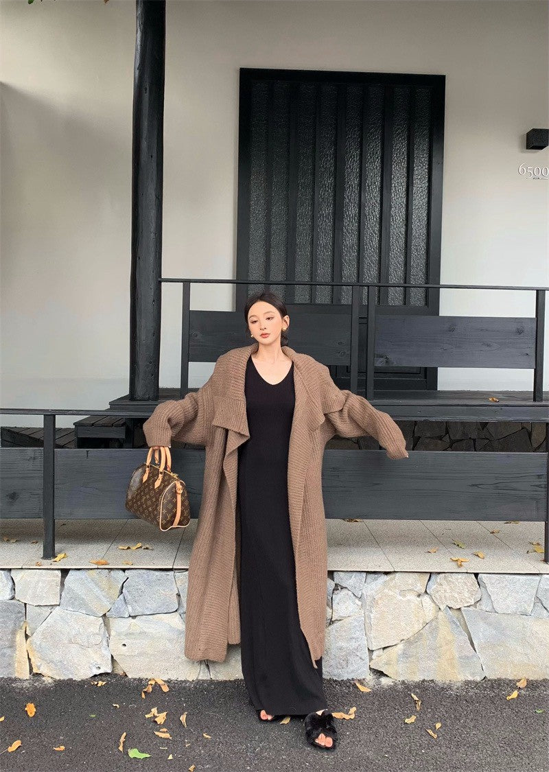 25Dec. 冬日氛圍基礎百搭針織收腰花瓣裙2色 大女主翻領外套 長版系列