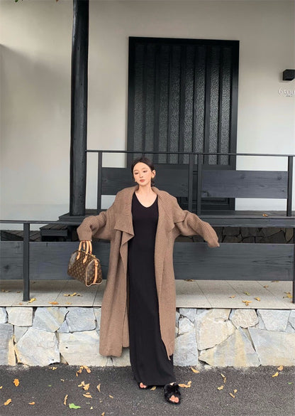 25Dec. 冬日氛圍基礎百搭針織收腰花瓣裙2色 大女主翻領外套 長版系列