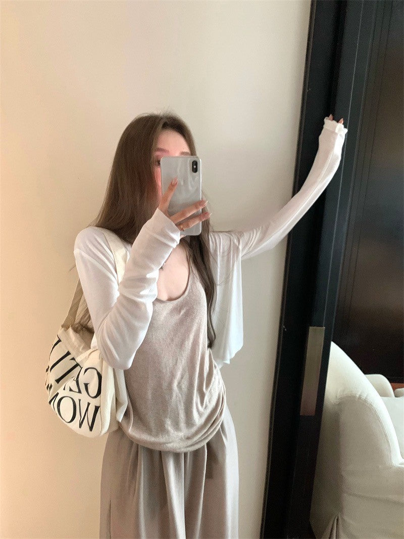 Jun. 美式慵懶遛彎三件 卡色背心/卡色休閒褲