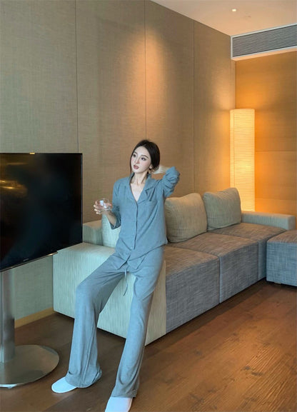 25Jul. slumber party簡約老錢3版型居家服 灰