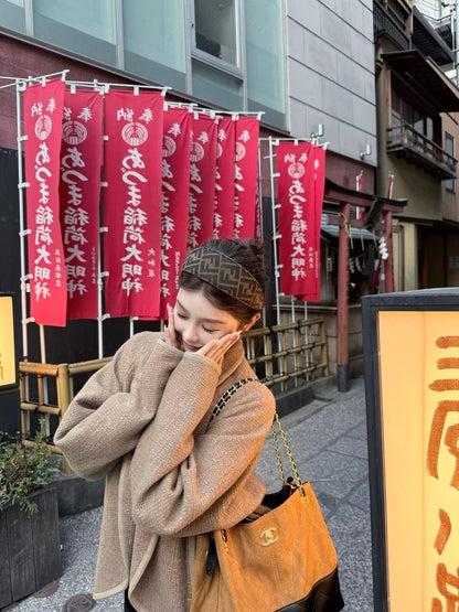 25Dec. Manchester法式羊毛翻領粗呢外套