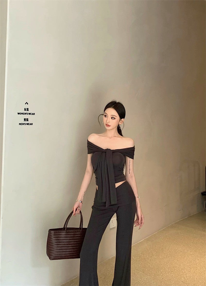 25Jul. 拿捏多穿法則 彈力綁繩抹胸休閒褲套裝